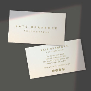 Modern minimalistisk Silver Grått-Professionell Visitkort