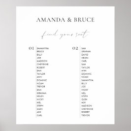 Modern minimalistisk sittplats i Bröllop i Calligr Poster