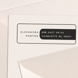 Modern minimalistisk självtryckande sta för Namn o Självfärgande Stämpel