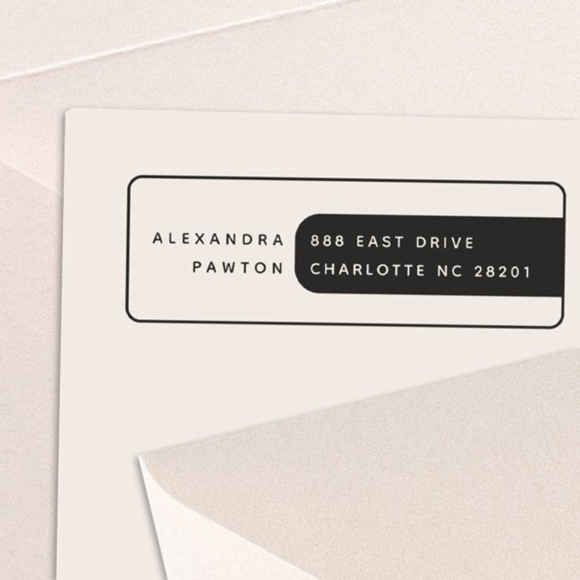 Modern minimalistisk självtryckande sta för Namn o Självfärgande Stämpel (Skapare uppladdad)