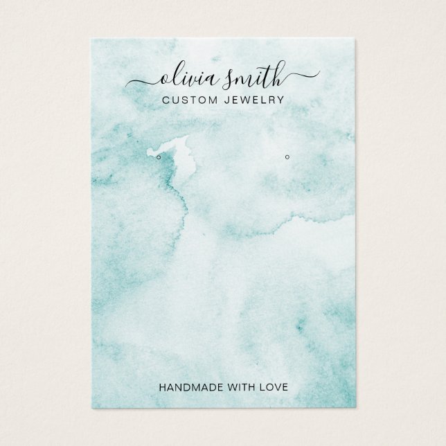 Modern Minimalistisk sjudfärgssymbol för vattenfär Visitkort (Framsidan)