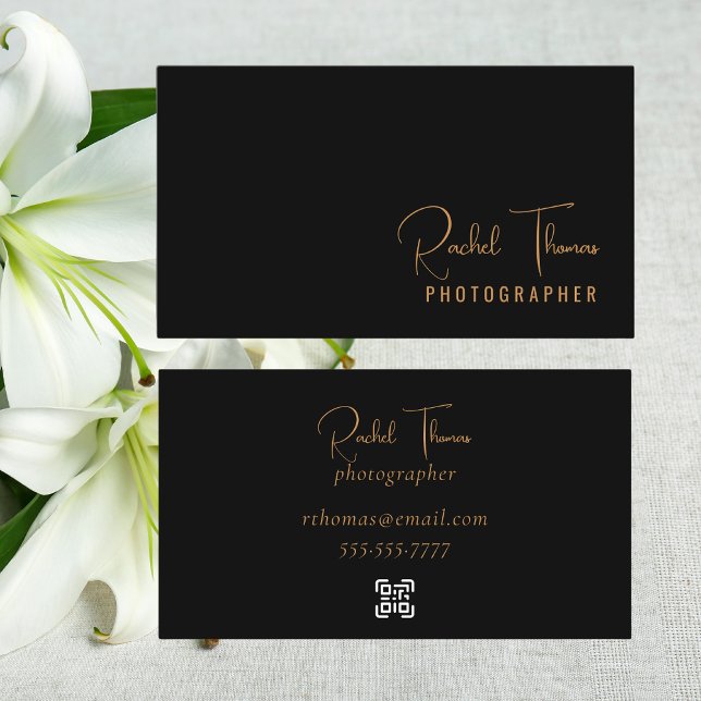 Modern minimalistisk skannerbar QR-Professionell Visitkort (Skapare uppladdad)