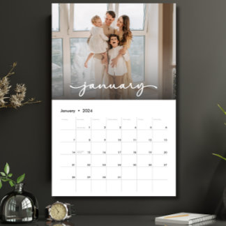 Modern minimalistisk Skapa dina egna familjefoton Kalender