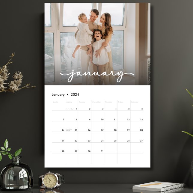 Modern minimalistisk Skapa dina egna familjefoton Kalender (Skapare uppladdad)