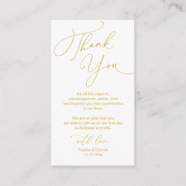 Modern minimalistisk skrift, Bröllop tack Enclo Tilläggskort
