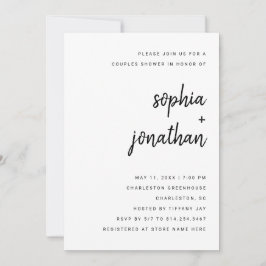 Modern minimalistisk skrift | Brudparsbadring Inbjudningar