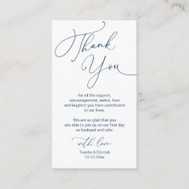 Modern, minimalistisk skrift, tack, Bröllop Tilläggskort