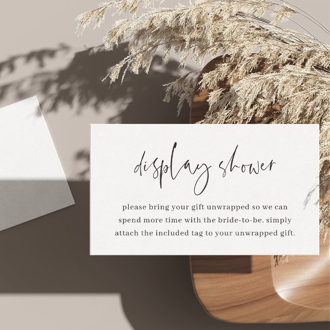 Modern Minimalistisk Skrifttyp Display Dusch Tilläggskort (Skapare uppladdad)