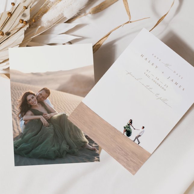 Modern minimalistisk skript 2 Foto sparar datum (Skapare uppladdad)