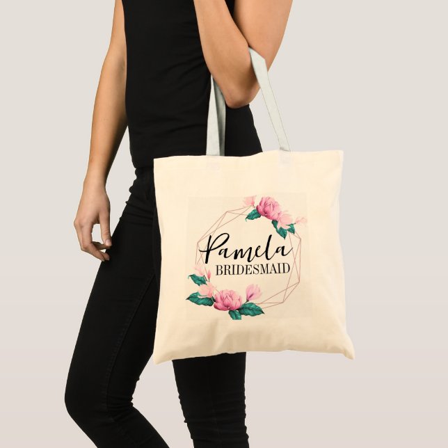 Modern Minimalistisk skript Bachelorette Bridesmai Tygkasse (Framsida (produkt))
