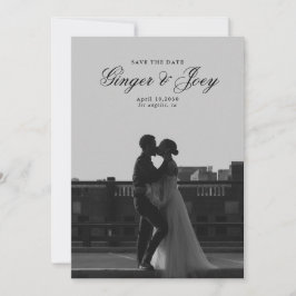 Modern minimalistisk skript Bröllop spara datum Inbjudningar