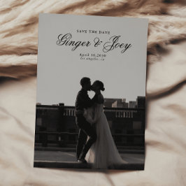 Modern minimalistisk skript Bröllop spara datum Inbjudningar