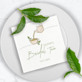 Modern minimalistisk skript bröllopsdusch för tea  pappersservett