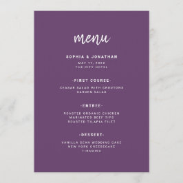 Modern minimalistisk skript - Cassis | BRÖLLOP Meny