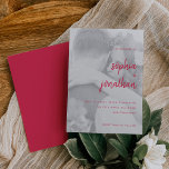 Modern, minimalistisk skript | Foto Bröllop Inbjudningar<br><div class="desc">Den här eleganten,  de minimalistiska bröllopsinbjudningarna innehåller modern skripttypografi och ren,  sans serif-text i magenta rött som ett överlägg på ditt favoritfoto,  för en enkel och snyggt design som du ska kärlek.</div>