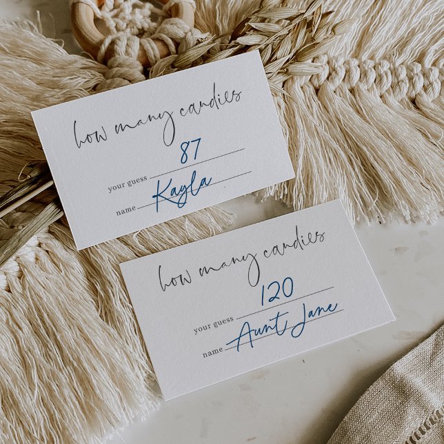 Modern minimalistisk skript-godis som guating-spel tilläggskort (Skapare uppladdad)