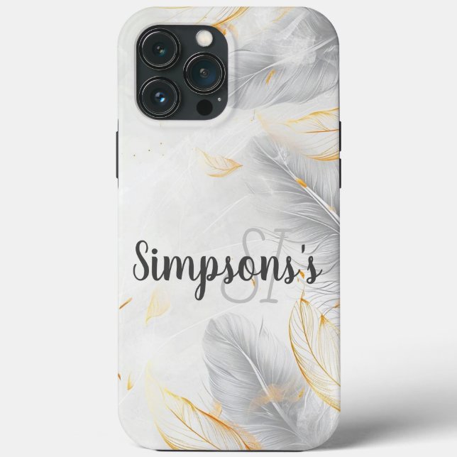 Modern minimalistisk skript iPhone Ca med Fodral-M (Baksida)