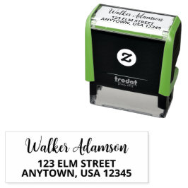 Modern Minimalistisk skript Namn - Returadress Självfärgande Stämpel