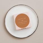 Modern minimalistisk skript Personligt bröllp Terr Runt Klistermärke<br><div class="desc">Modern minimalistisk text Terracotta Personligt bröllp Classic Round Sticker</div>