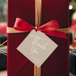 Modern minimalistisk skript - tack gåvor etiketter