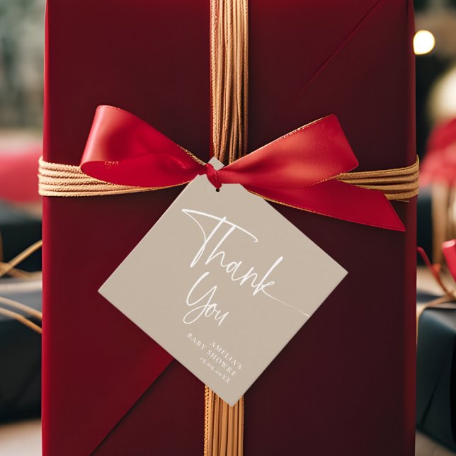 Modern minimalistisk skript - tack gåvor etiketter (Skapare uppladdad)