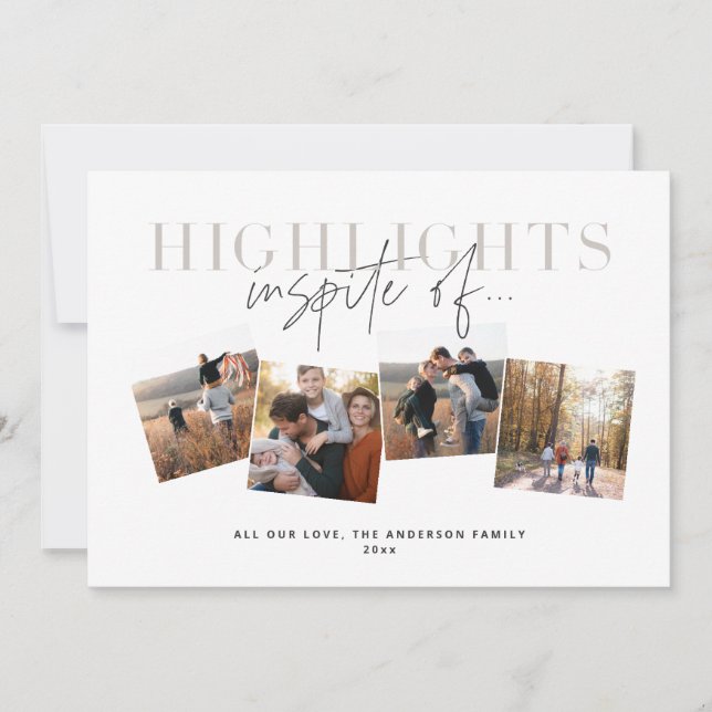 Modern, minimalistisk skript typografi framhäver julkort (Framsida)