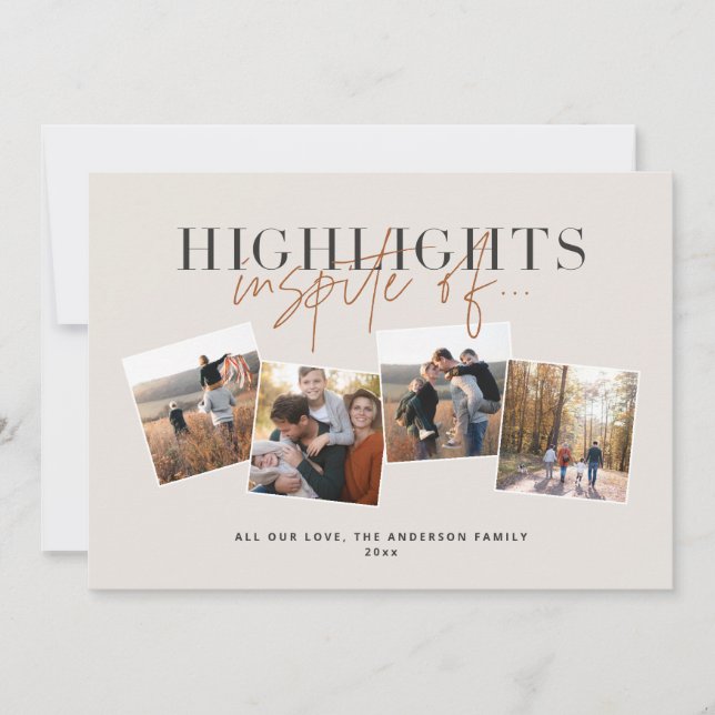 Modern, minimalistisk skript typografi framhäver julkort (Framsida)