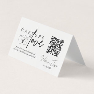 Modern Minimalistisk skripthämtning Kärlek QR-kode Kort