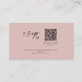Modern, minimalistisk skriptkod Bröllop QR-kod för Tilläggskort