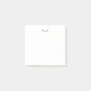 Modern minimalistisk slapp, enkel cute Own Namn Post-it Block