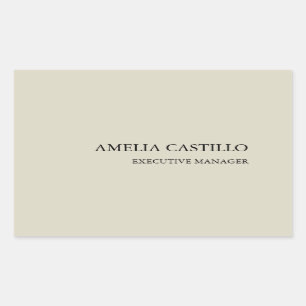 Modern minimalistisk slapp enkel rektangulärt klistermärke