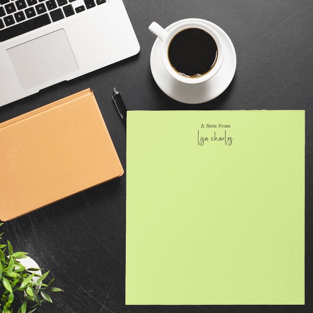 Modern minimalistisk Snyggt, färgmonogram Anteckningsblock (Skapare uppladdad)