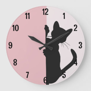 Modern minimalistisk sökning i Kattunge - Rosa Stor Klocka