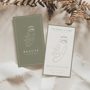 Modern minimalistisk solivsalon och -spa visitkort