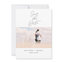 Modern minimalistisk Spara datumfotokortet