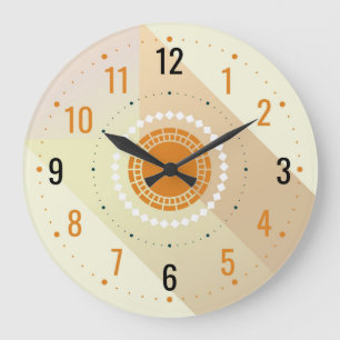 Modern minimalistisk stil för enfärgat beige stor klocka
