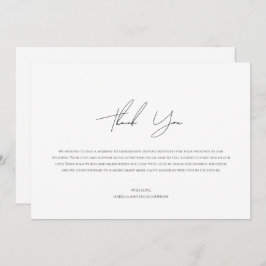 Modern, minimalistisk stil - stort tackkort tack kort