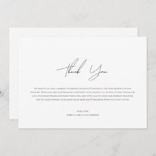 Modern, minimalistisk stil - stort tackkort tack kort