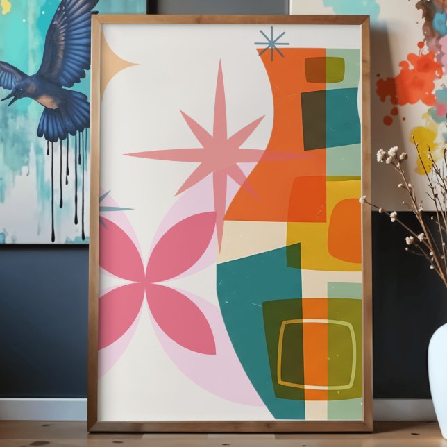 Modern minimalistisk stilren trendig mid-century poster (Skapare uppladdad)