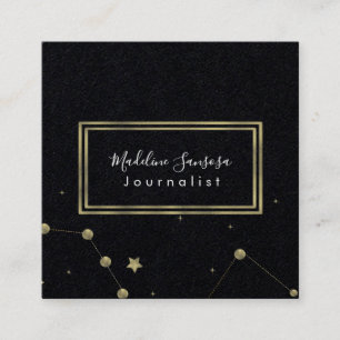 Modern minimalistisk stjärnbild guld fyrkantigt visitkort