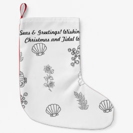 Modern minimalistisk strandstuga liten julstrumpa