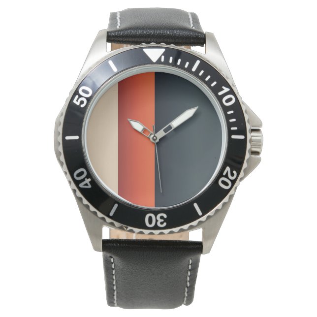 Modern minimalistisk strimlad design Watch Armbandsur (Framsida)