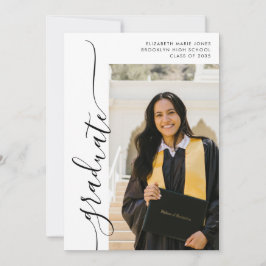 Modern minimalistisk Student Grad Photo Studenten Meddelande