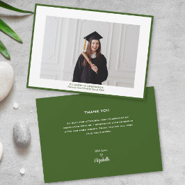 Modern minimalistisk Student Photo Studenten Tack Kort