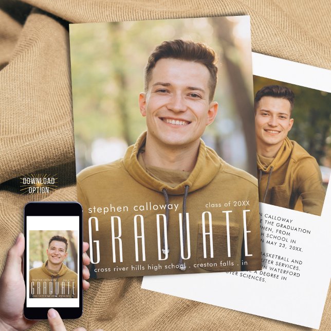 Modern minimalistisk STUDENT-typografi 2 foton Meddelande (Skapare uppladdad)