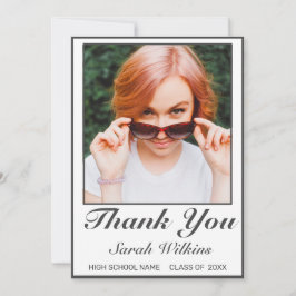 Modern minimalistisk Studenten-fototack - ditt kor Tack Kort