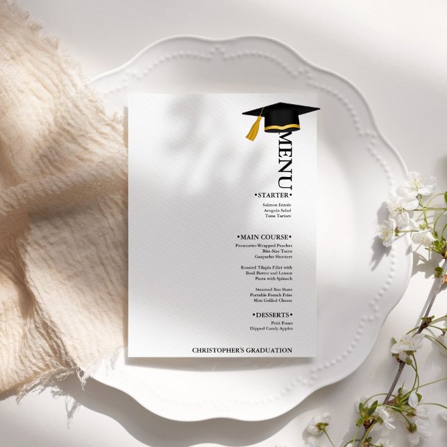 Modern minimalistisk Studentfest för calligrafi Meny (Skapare uppladdad)