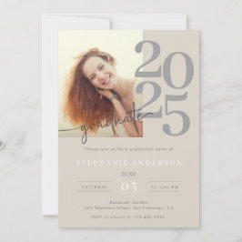 Modern minimalistisk Studentfest för fotoskript Inbjudningar