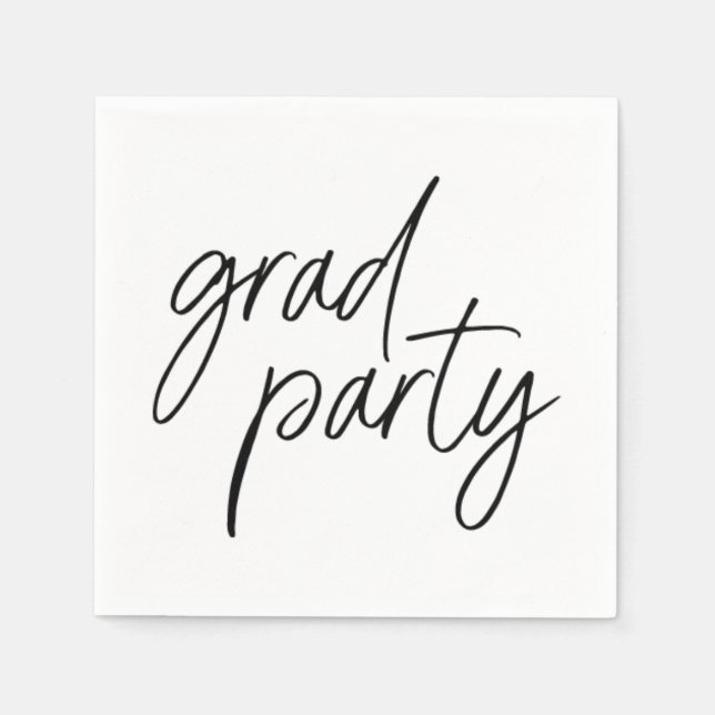 Modern minimalistisk Studentfest Napkins Pappersservett (Framsidan)