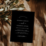 Modern minimalistisk svart Bröllop Inbjudningar<br><div class="desc">Mer Söt Bröllopsinbjudningar i Little Bayleigh Store!</div>